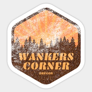 Wankers Corner, OR - Sunset (Distressed) Sticker